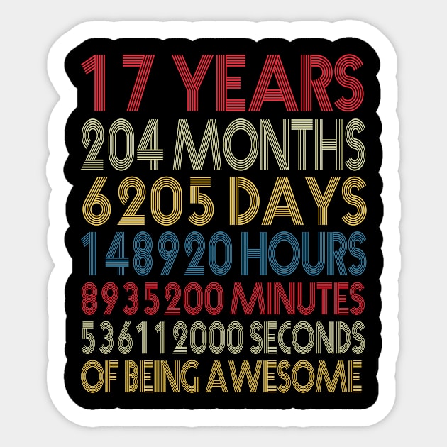 17 Years of being awesome Sticker by Wolfek246